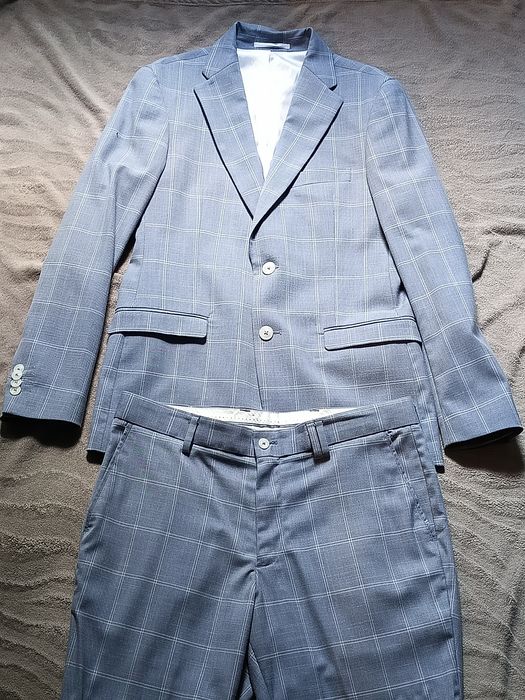 Garnitur męski niebieski