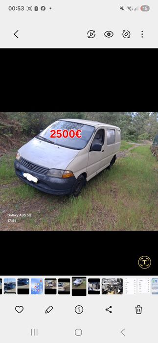 Toyota hiace 3 lugares