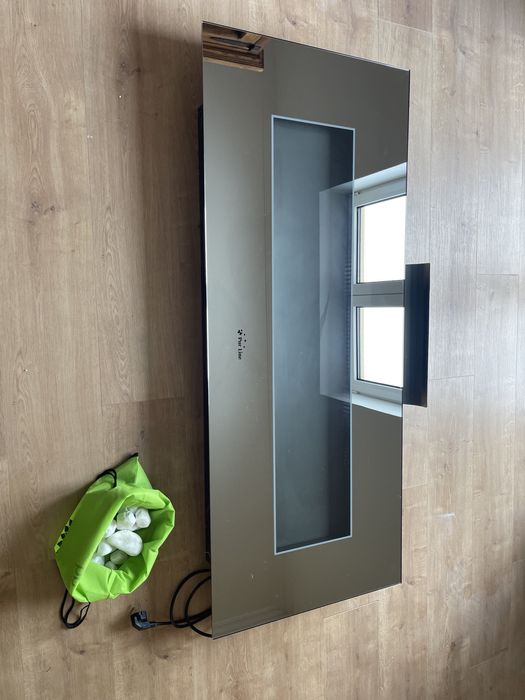 Lareira elétrica retangular