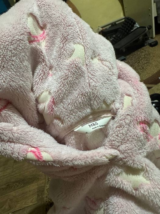 Marks & Spencer Світне худі ковдра  для дівчинки 5-6 років sherpa borg толстовка худи светится в темноте  флис