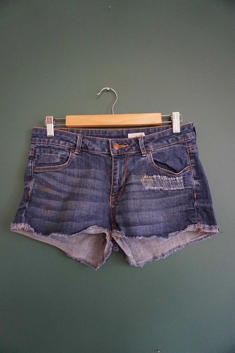 Spodenki shorty szorty jeansowe M 38 dżinsowe krótkie postrzępione