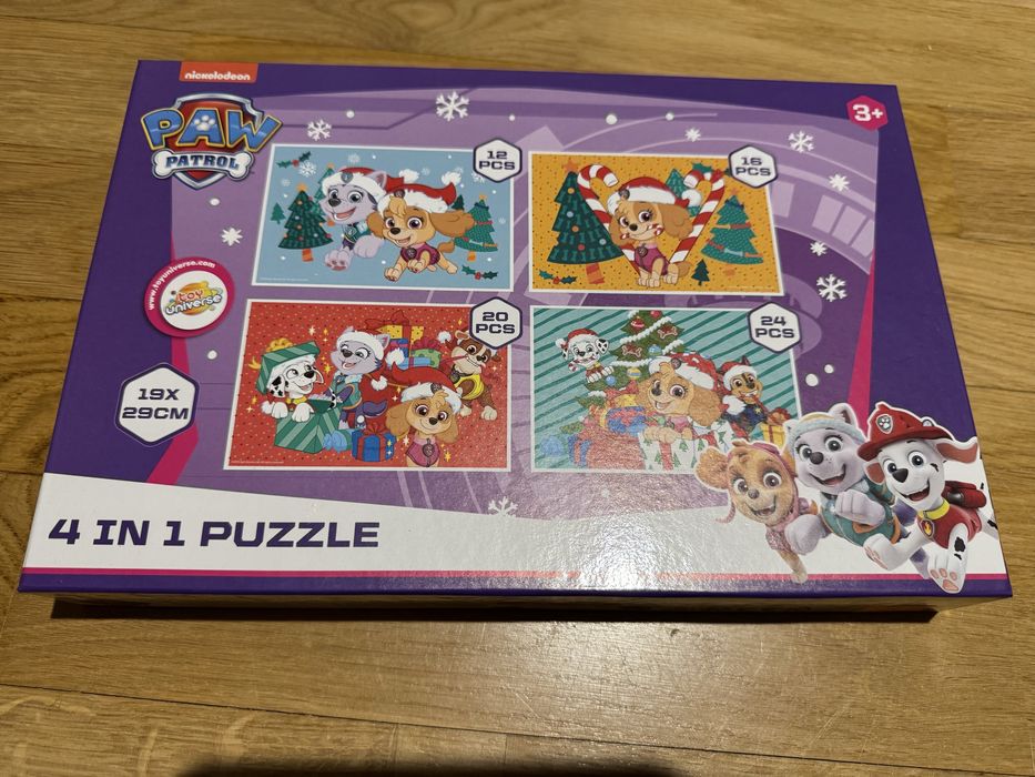 Świąteczne Puzzle Psi Patrol. 3+