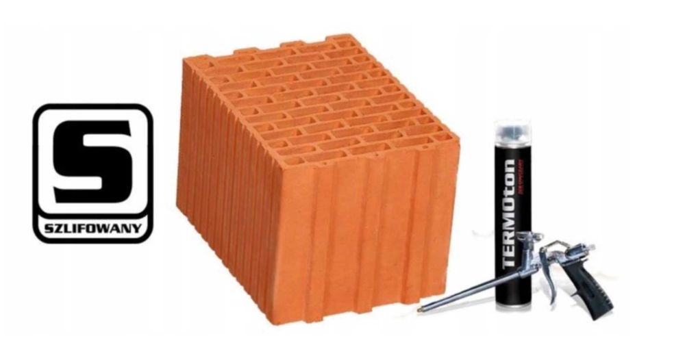 Pustak ceramiczny leier, leyer, THERMOPOR, wienerberger 25 P+W