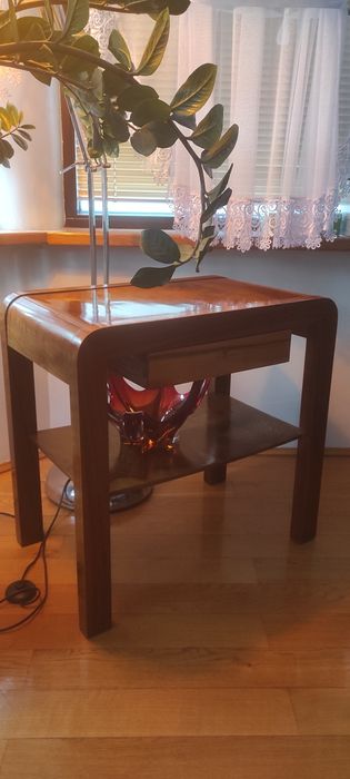 Stolik art deco politura orzech 1950r PRL