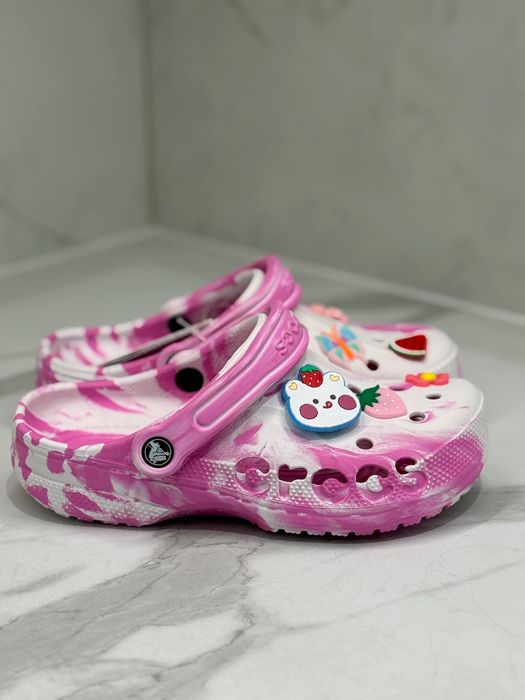 Сrocs дитячі 35-36 розмір чорні/рожеві/кольорові /детские crocs /крокс W6
