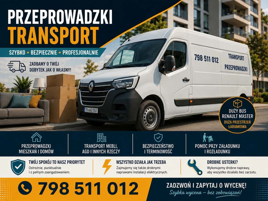 Przeprowadzki i transport. Bytom i okolice