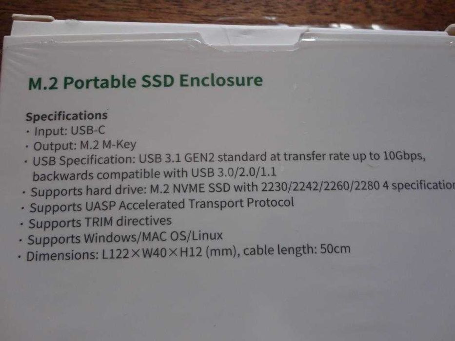 Caixa externa disco SSD M.2 NVME Ugreen