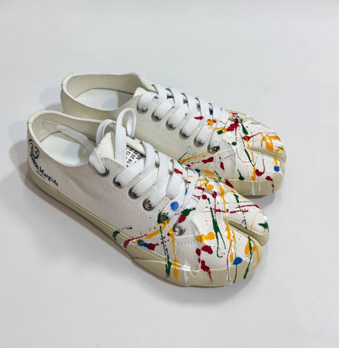 кеды Maison Margiela Tabi White Paint Sneaker 42 43