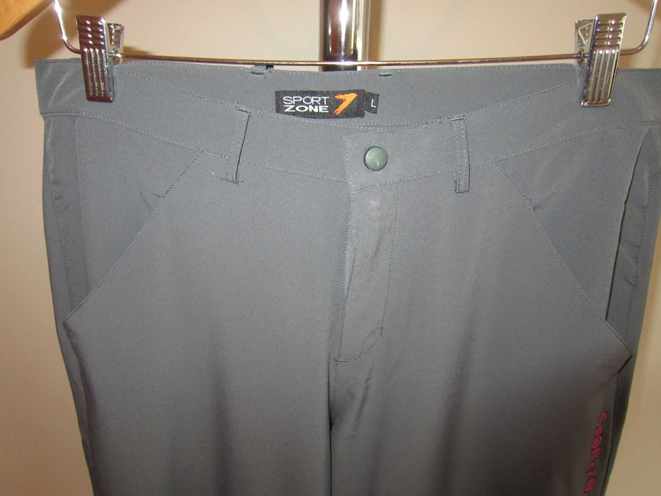 Calças Sra Desportivas Cinz Fecho+Mola c/ Bolsos+presilhas cinta L Usa