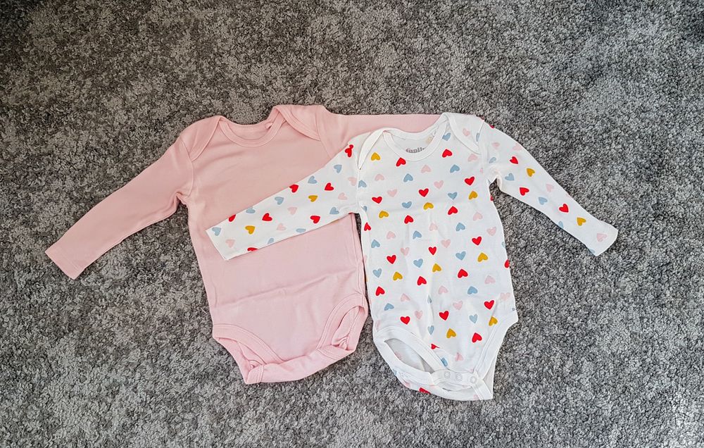 2 x body z długim rękawem r. 62/68