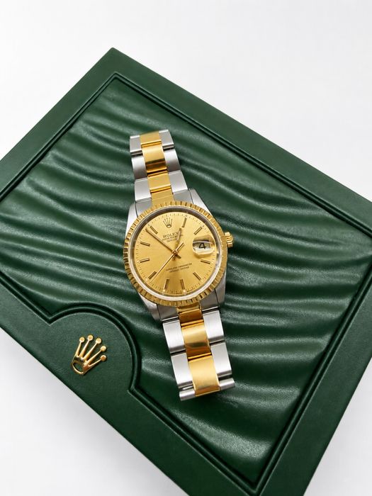 Rolex Oyster Perpetual Date 15223 | stal / złoto | pudełko Rolex | certyfikat | gwarancja