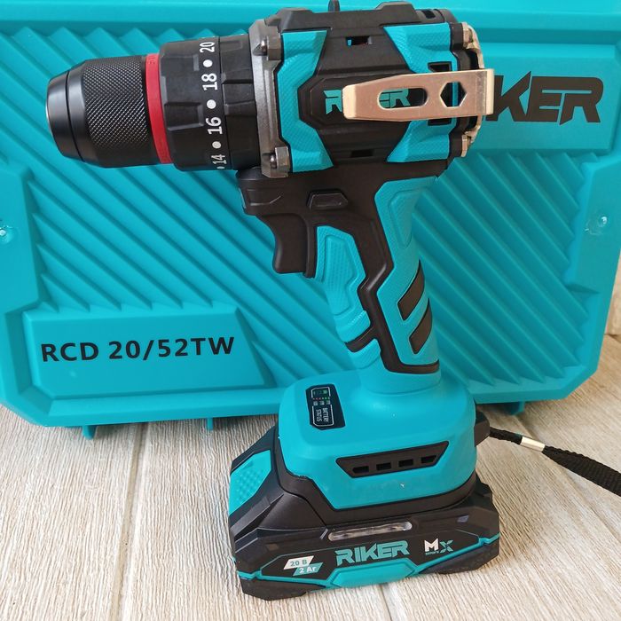 Шуруповерт акумуляторний Riker rcd 20/52tw (безщітковий, ударний)