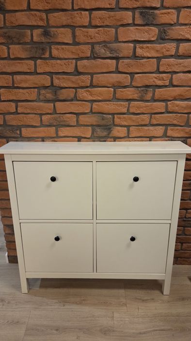 Szafka na buty IKEA hemnes 4 przegrody, biały, 107x22x101 cm