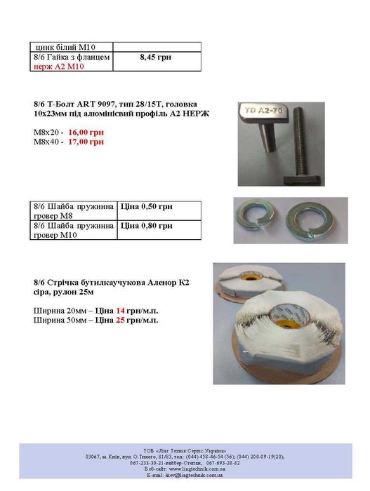 Кріплення для сонячних панелей: притиски,гвинт-шурупи,гайки,трикутники