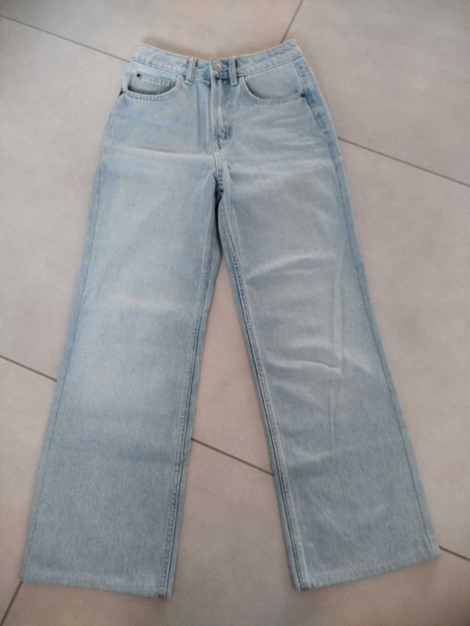 Spodnie damskie szerokie jeans używane Sinsay, rozmiar 32