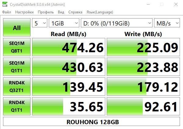 Новый sata ssd на 128gb