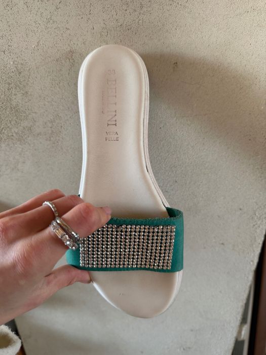 Босоніжки Італія. Шкіряні босоніжки. Тапки. Шльопки