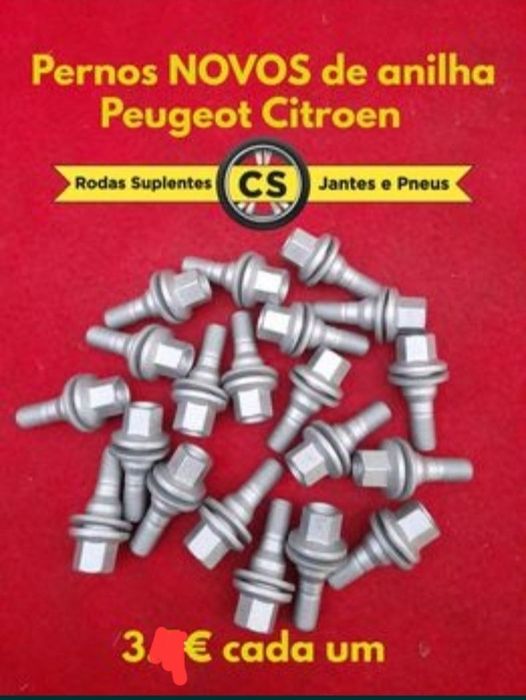 Pernos de anilha Peugeot Citroen jantes aluminio PSA  Partner Berlingo