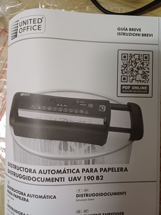 Destruidora de Papel automática United Office
