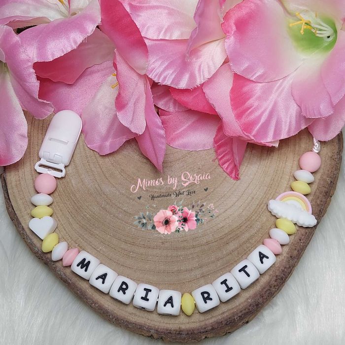 Prende-Chuchas / Prendedor de Chupeta - Silicone - Personalizado