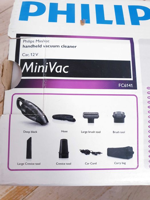 Odkurzacz ręczny do samochodu Philips czarny MiniVac 12V
