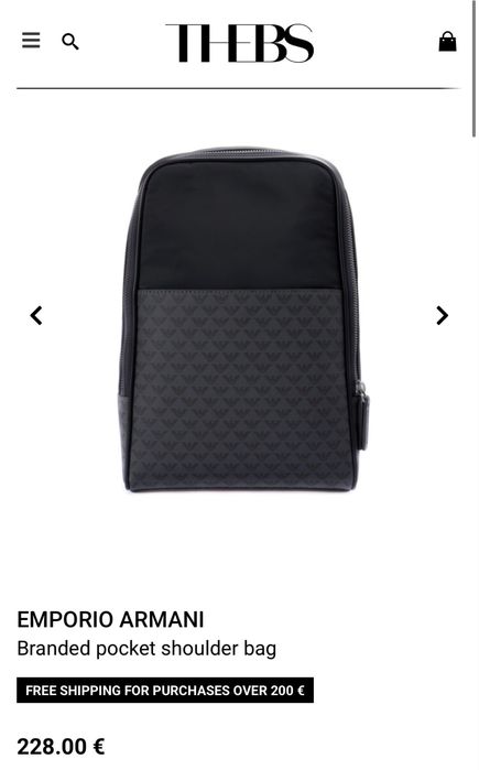 Сумка через плече, месенджер Emporio Armani