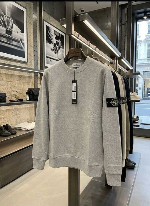 XS-XXL // Серый Свитшот Stone Island // Кофта Сіра Стон Айленд