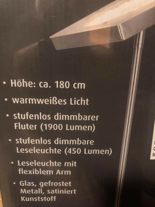 Lampa nocna stojaca 180 cm