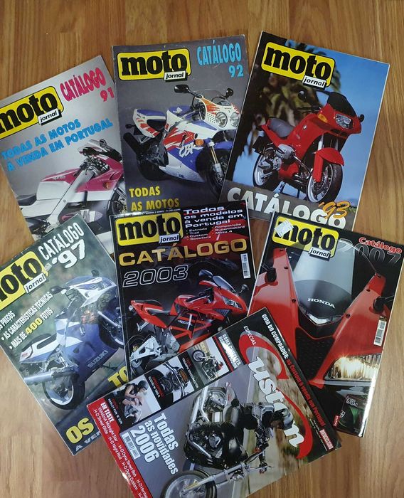Revistas: Moto Jornal, Motociclismo, VQ, Big Twin, BSH, CBG, Classic