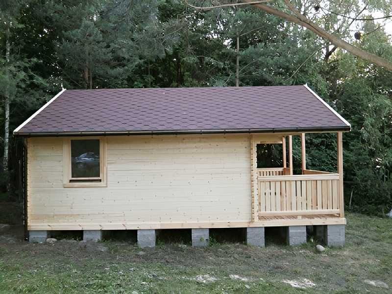 DOMEK JADWIGA Letniskowy 5,2x7,2m BAL 44mm 2 Pokoje PROJEKT NA WYMIAR