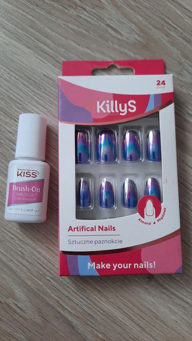 Sztuczne paznokcie 24szt. + klej gratis