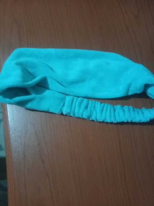 Fita para o Cabelo larga em veludo verde água
