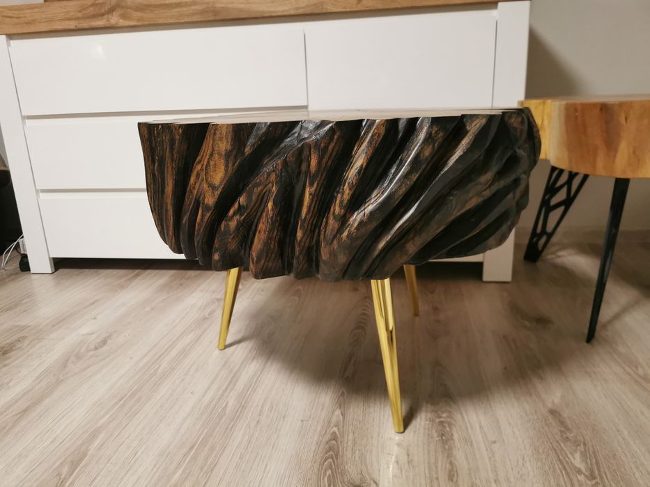 Stolik kawowy loft ława dębowy