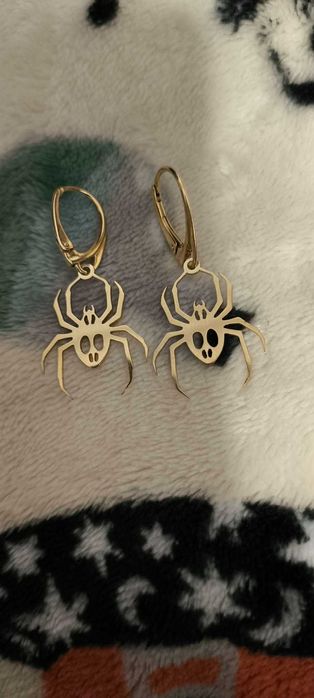 Złote kolczyki gugu szpaku