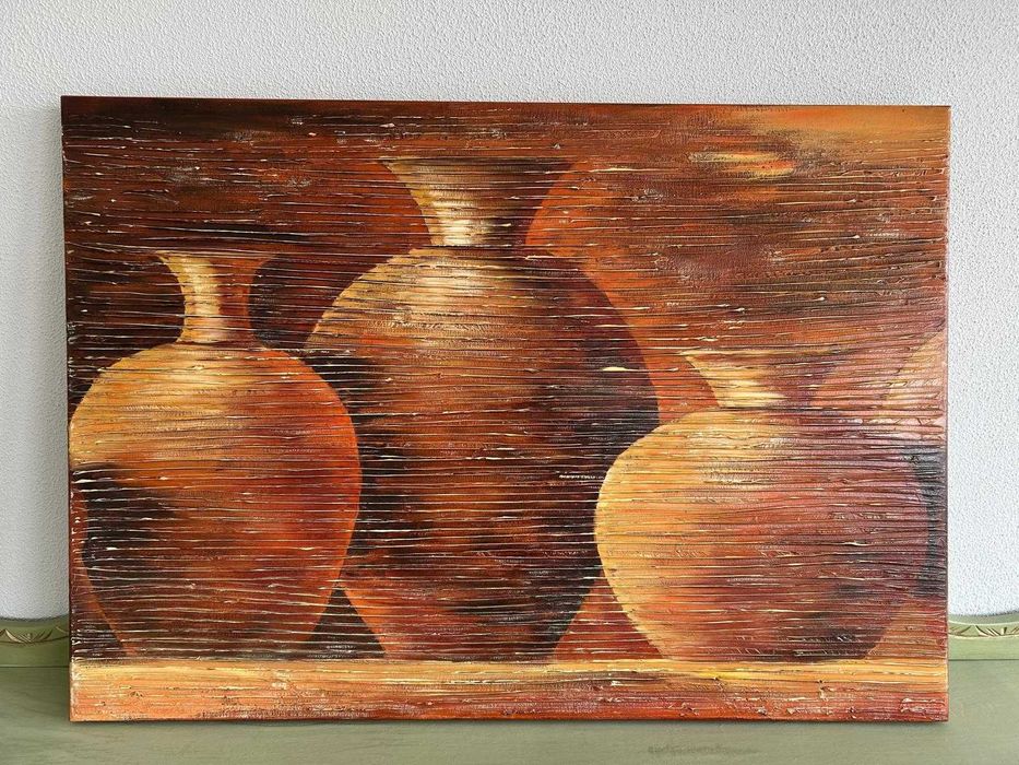 Quadro Original Pintado à Mão – Acrílico sobre Tela com Textura