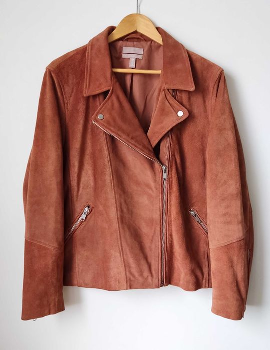 Замшева коричнева косуха від h&m
