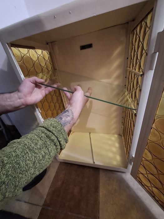 Szafka witryna loft, prl.metalowa lekarska