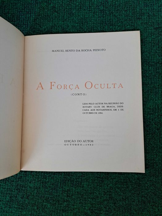 A Força Oculta (Conto) - Manuel Bento da Rocha Peixoto