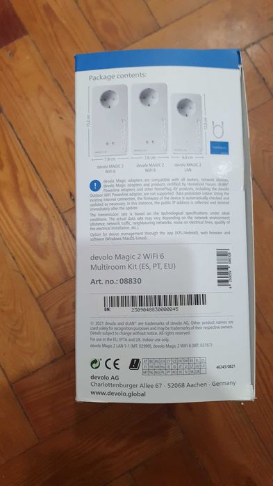 Devolo Magic 2 WiFi 6 Multiroom Kit (3 adaptadores)  Como Novo