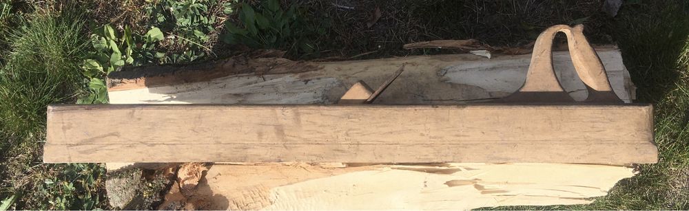 Stary, bardzo duży drewniany strug, hebel ręczny, stolarka vintage nr8