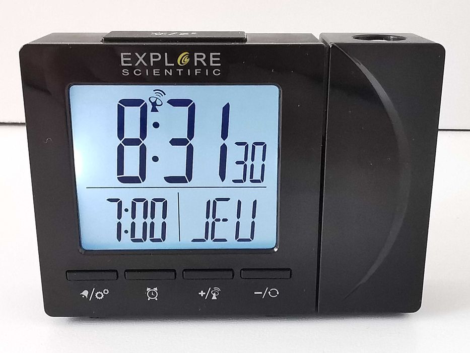 Budzik Explore Scientific RDP1001 Projekcyjny DCF Radiowy Podśw LCD