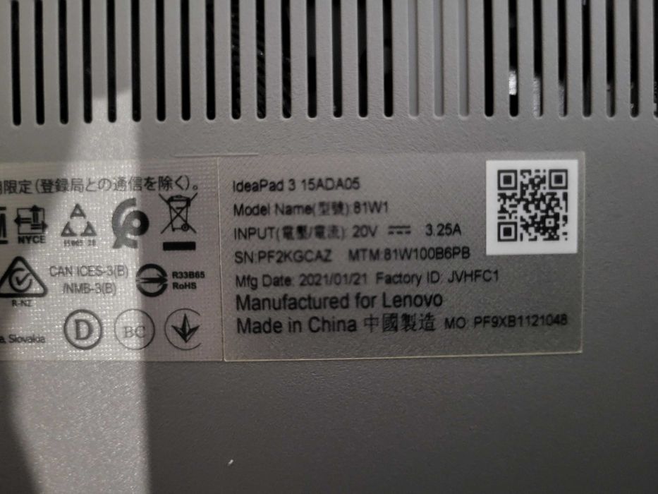 Laptop LENOVO IdeaPad 3 15ADA05 15.6" AMD Ryzen 5 8GB RAM 512GB SSD