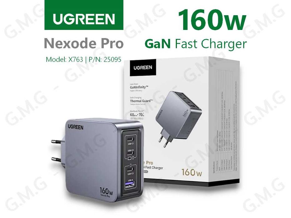 Зарядні пристрої UGREEN Nexode Pro GaN Fast Charger 65W / 100W / 160W
