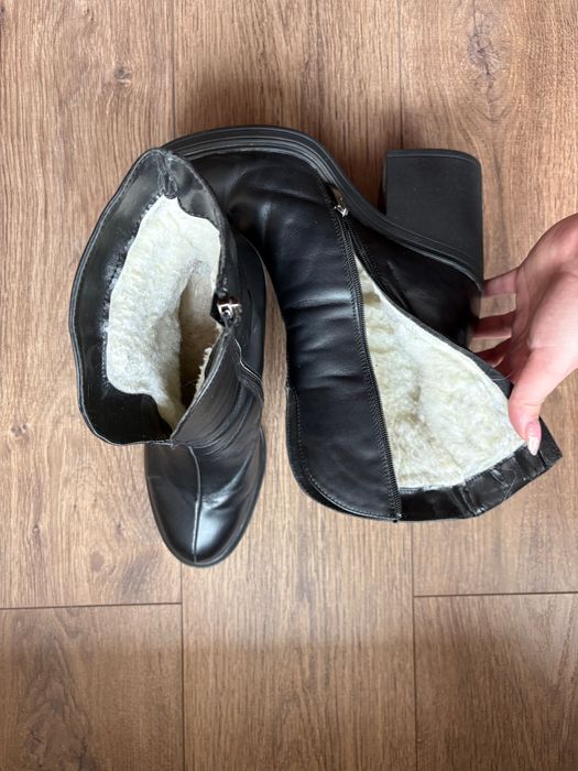 Шкіряні зимові ботильйони