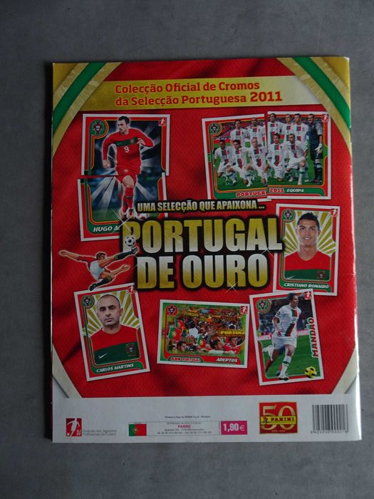 Caderneta de cromos de futebol completa Portugal de Ouro 2011 - Panini