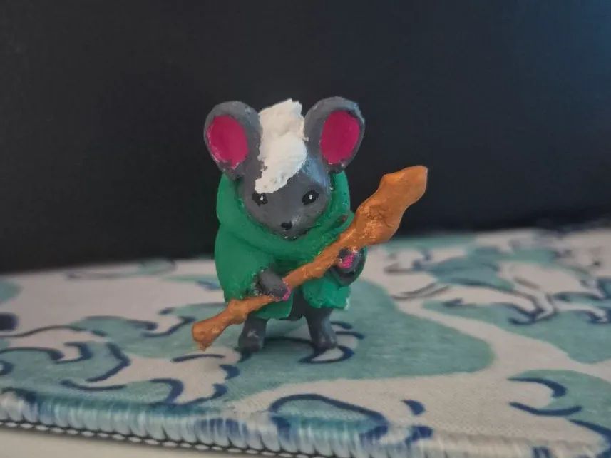 Miniatura D&D: Rato Druida Mivryn, o Andarilho do Pó