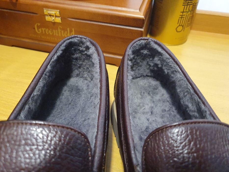 • Лофери Baldinini з натуральної шкіри та хутра (45UA, 30см) •