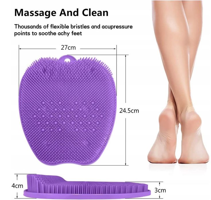 Mata do Akupresury Stóp Peeling Masażer Silikonowy Fioletowa
