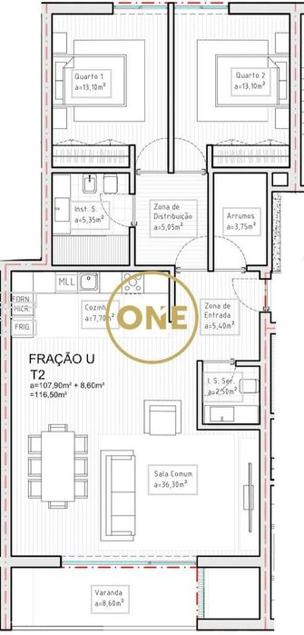Apartamento T2 Jardins de Brufe