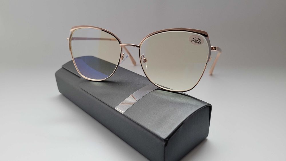 Очки для зрения женские Blue blocker в металлической оправе